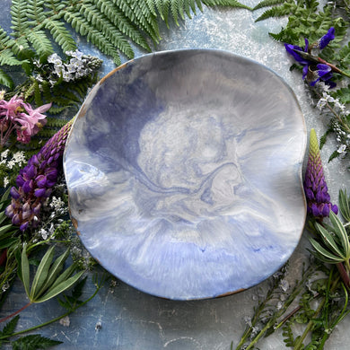 Abalone stoneware platter