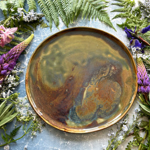 Abalone stoneware dinner plate/platter