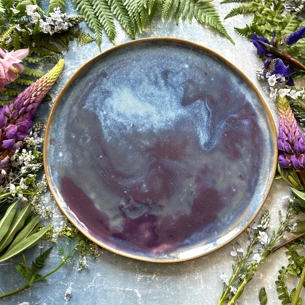 Abalone stoneware dinner plate/platter