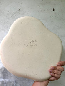 Abalone stoneware platter