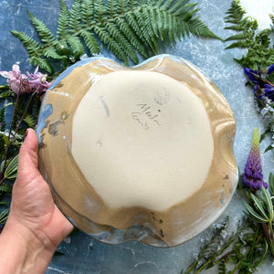 Abalone stoneware platter