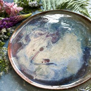Abalone stoneware dinner plate/platter