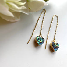 Load image into Gallery viewer, Abalone Heart Earrings