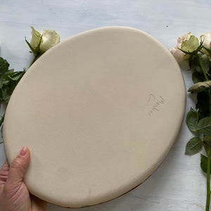 Abalone stoneware platter