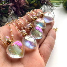 Load image into Gallery viewer, Angel Aurora Heart Bottle Necklace