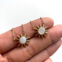 Load image into Gallery viewer, Druzy Sun Necklace