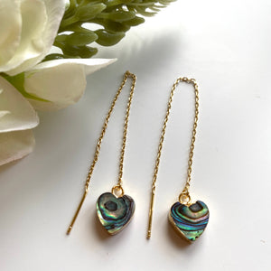 Abalone Heart Earrings