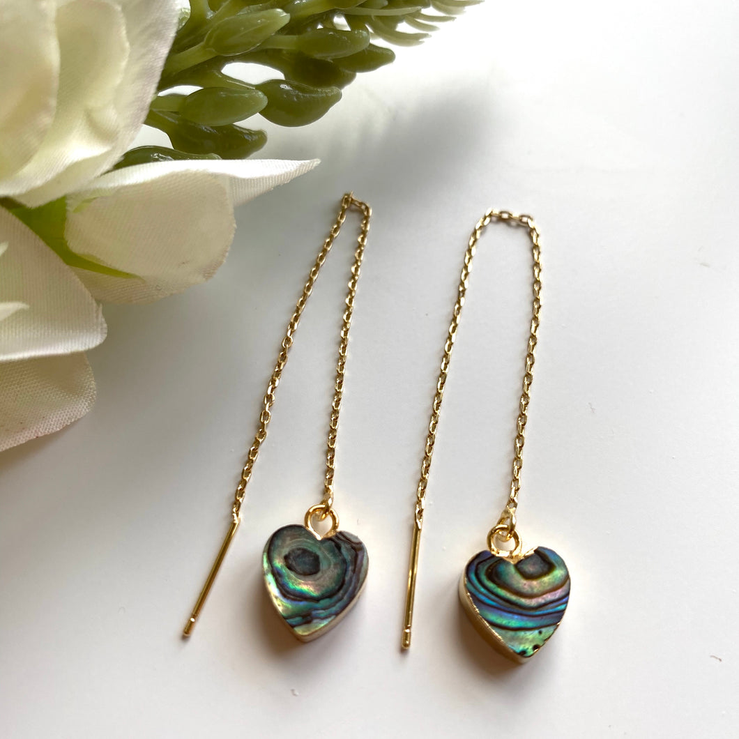 Abalone Heart Earrings