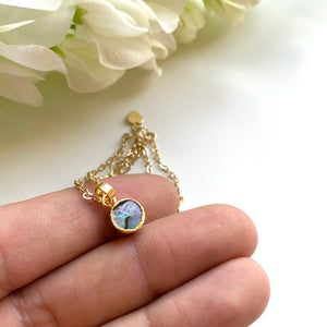 Tiny Abalone Shell Necklace