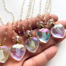 Load image into Gallery viewer, Angel Aurora Heart Bottle Necklace