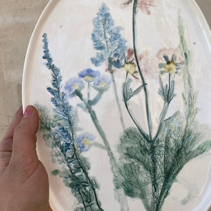 Botanical porcelain platter