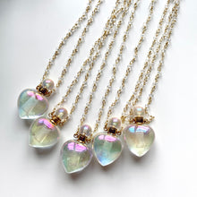 Load image into Gallery viewer, Angel Aurora Heart Bottle Necklace