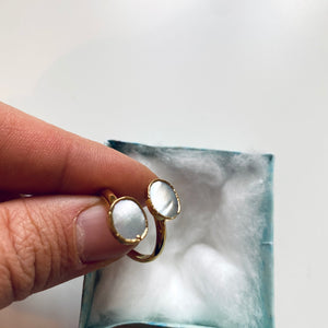 White Shell Golden Ring