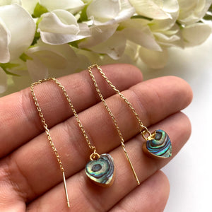 Abalone Heart Earrings