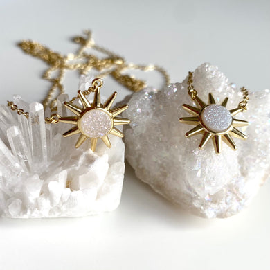 Druzy Sun Necklace