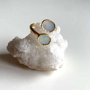White Shell Golden Ring